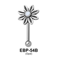 Flower Shaped Eyebrow Piercing EBP-54 Opal